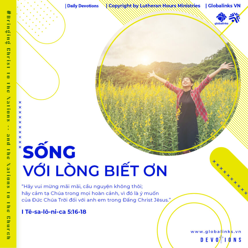 SỐNG VỚI LÒNG BIẾT ƠN